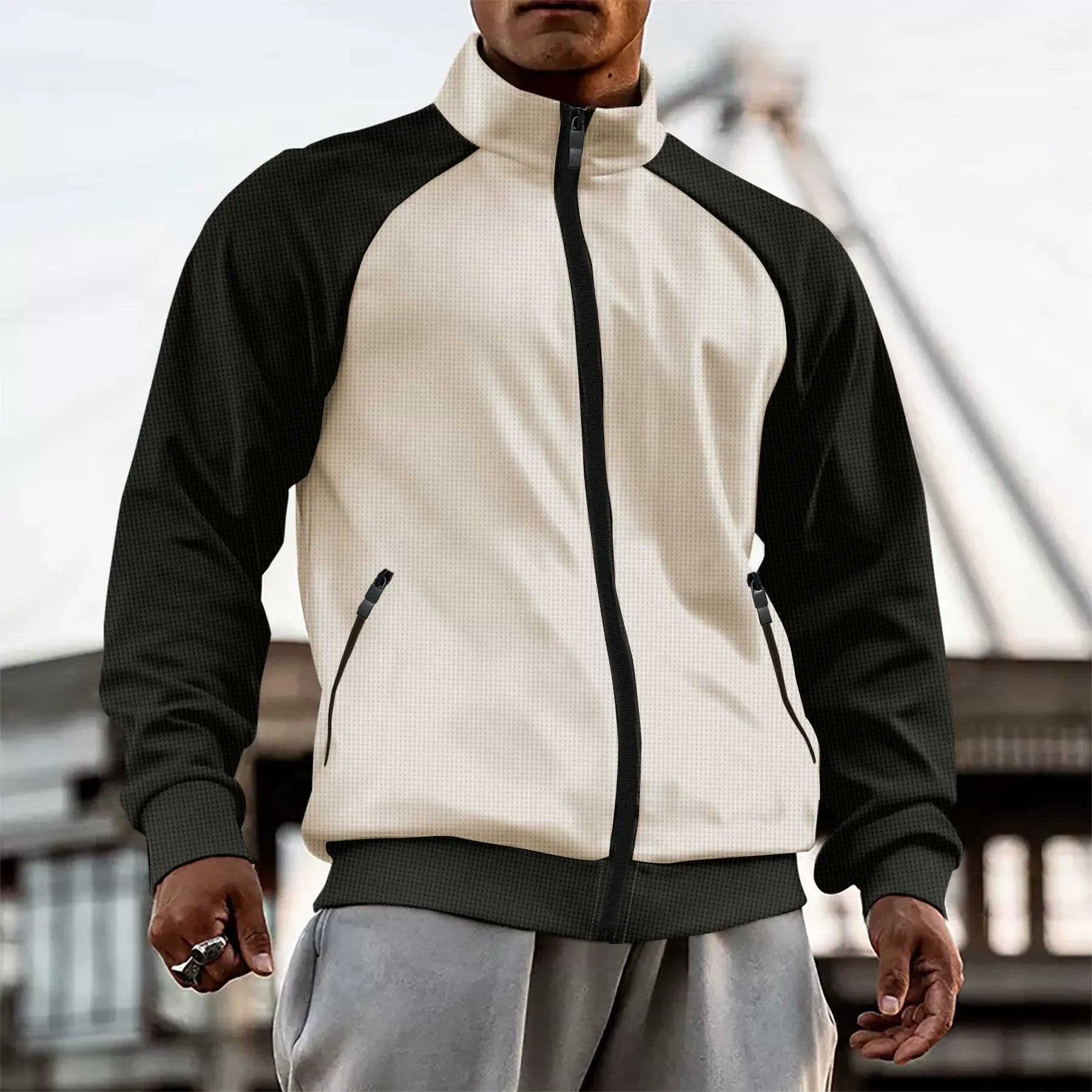 Giacca Uomo Slim| Collo Alto con Zip