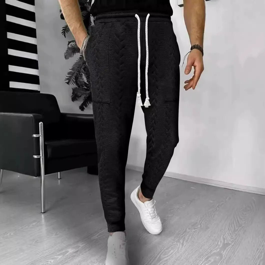 Pantaloni Jogger Uomo| Morbidi in Maglia con Tasche e Coulisse