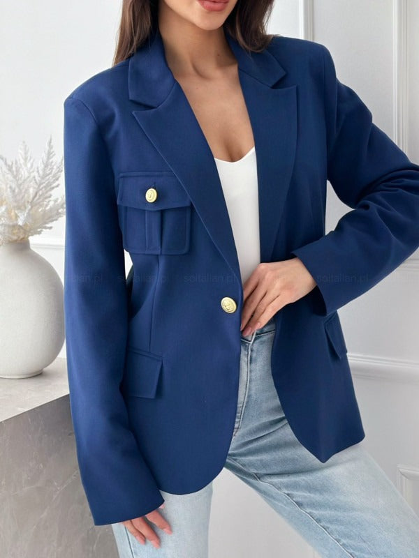Blazer Donna | Taglio Sartoriale in Misto Lana con Maniche Lunghe