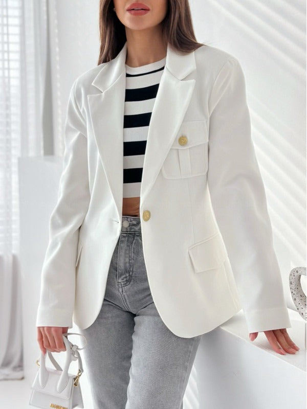Blazer Donna | Taglio Sartoriale in Misto Lana con Maniche Lunghe