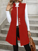 Gilet Elegante Donna | Senza Maniche in Misto Lana con Collo Alto e Bottoni