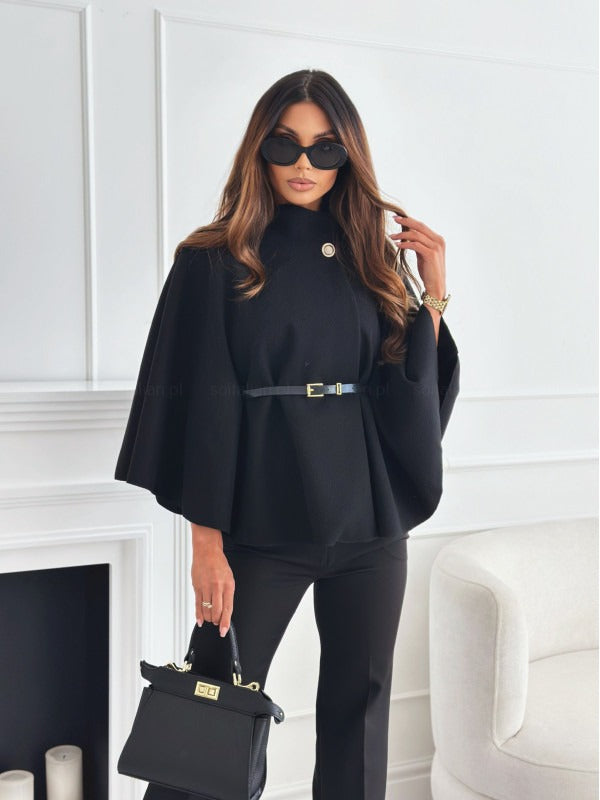 Cappotto Donna | Mantella in Misto Lana con Vestibilità Elegante e Cintura