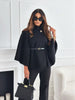 Cappotto Donna | Mantella in Misto Lana con Vestibilità Elegante e Cintura
