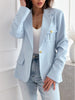 Blazer Donna | Taglio Sartoriale in Misto Lana con Maniche Lunghe