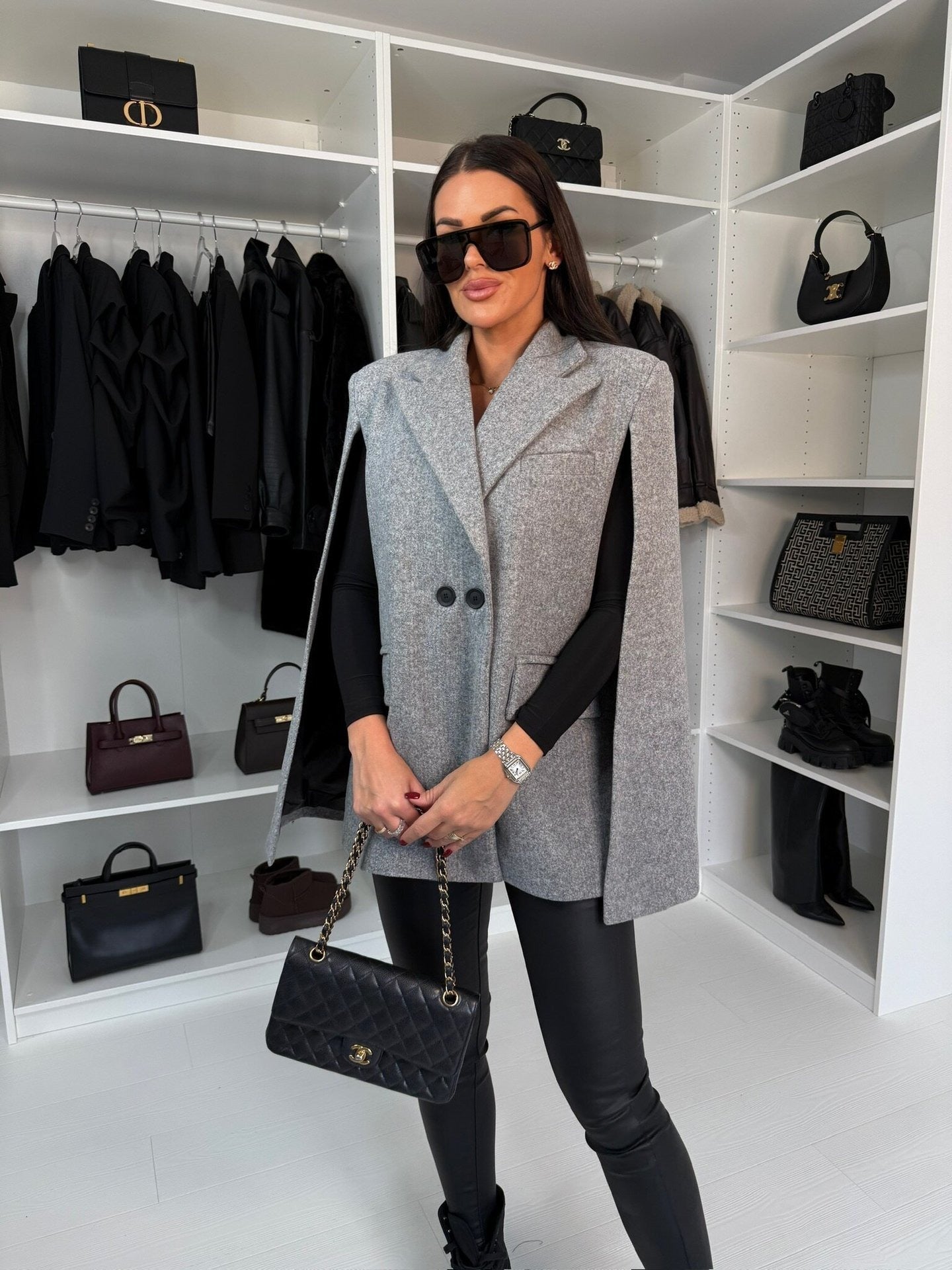 <tc>Women’s Cape Coat™ | Warm Wool with Button Front &amp; Notched Lapel</tc>