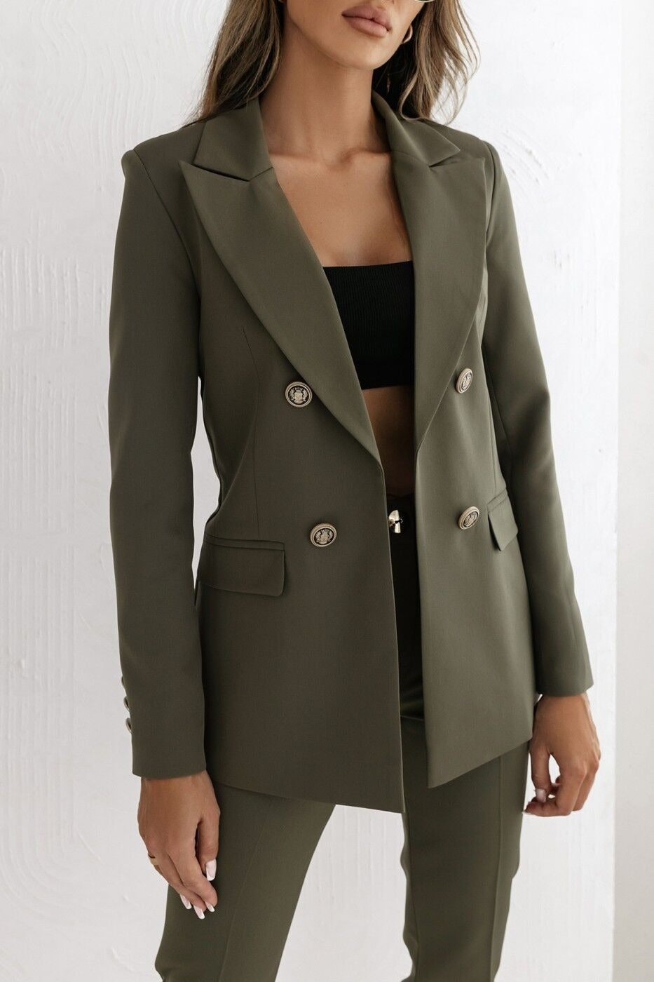 Blazer Donna | Giacca Sartoriale Doppiopetto in Misto Lana