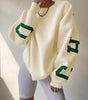 Felpa Oversize Donna | con Stampa sulla Manica