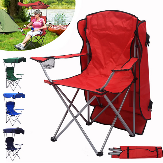 Sedia Portatile con Parasole™ | Ideale per Spiaggia, Giardino ed Escursioni