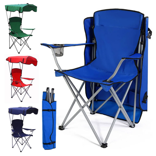 Sedia Portatile con Parasole™ | Ideale per Spiaggia, Giardino ed Escursioni