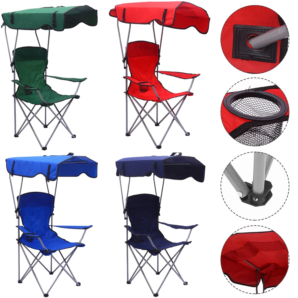 Sedia Portatile con Parasole™ | Ideale per Spiaggia, Giardino ed Escursioni