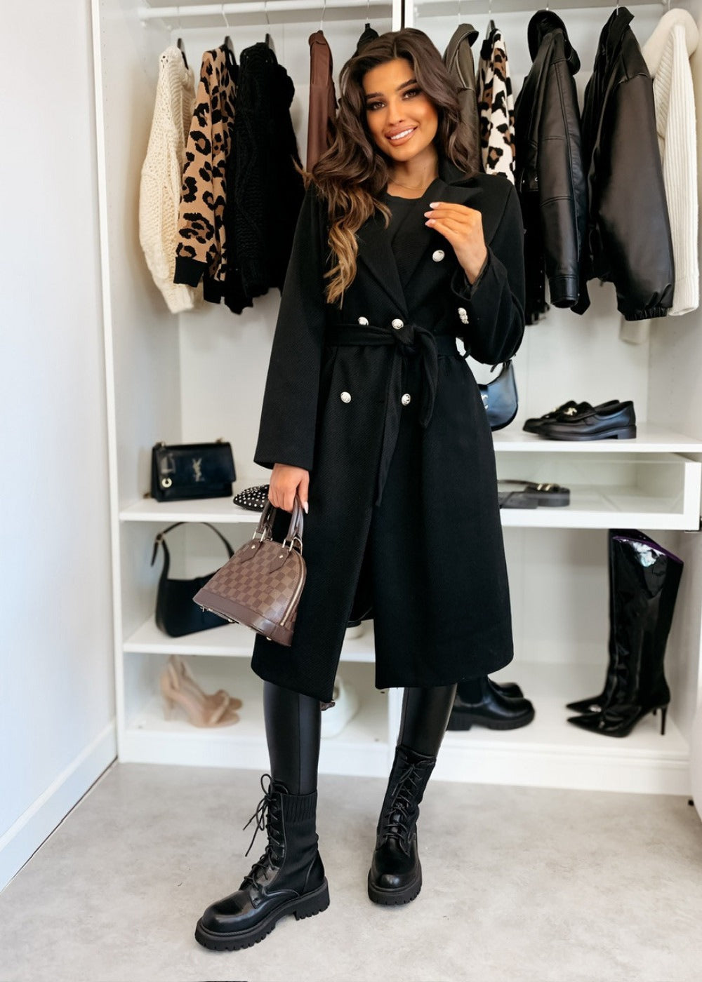 Cappotto Elegante Donna | Vestibilità Su Misura con Cintura e Stile Classico