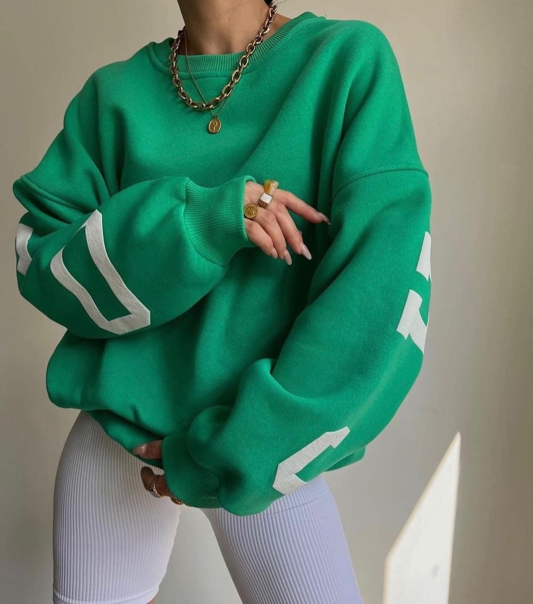 Felpa Oversize Donna | con Stampa sulla Manica