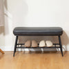 HOMCOM PU Leather Shoe Storage Bench - Charcoal Grey MigliorPrezzi.com