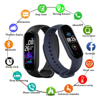 SmartFit M5™ | Smartwatch Fitness con Monitoraggio Completo e Notifiche