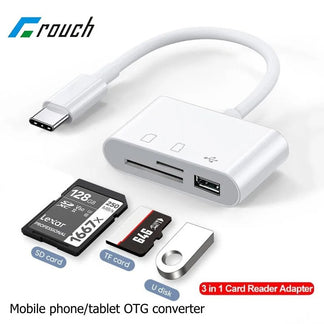 Lettore di Schede 3-in-1 Type-C adattatore USB Type-C per SD, TF e OTG