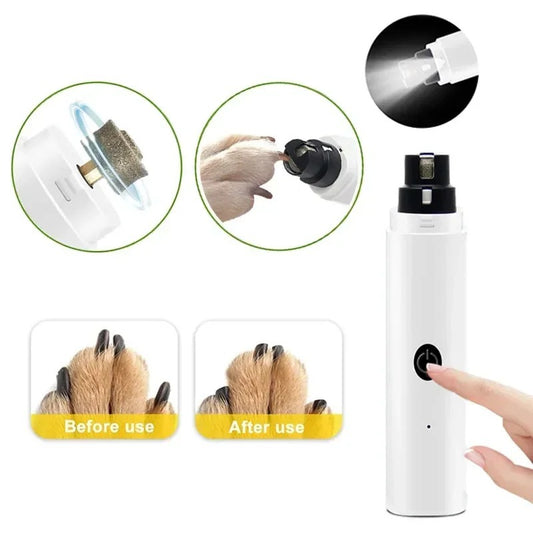Tronchesina Elettrica  per le unghie del Cane ricaricabile e silenziosa con luce LED