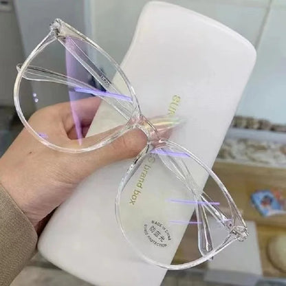 Occhiali anti-luce blu, montatura rotonda per uomo e donna con lenti ottiche