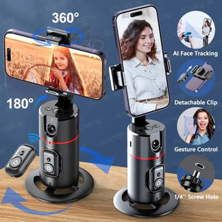 Stabilizzatore per telefono con rotazione 360° con face tracking e telecomando