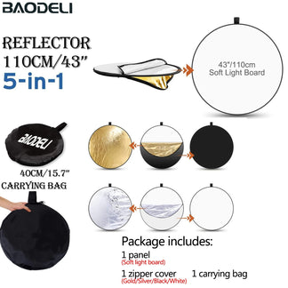 Riflettore fotografico 5-in-1 portatile