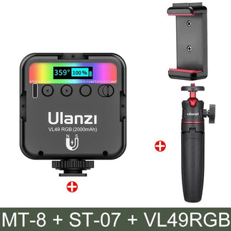 LED light for photos and videos with 2000mAh battery and magnetic attack