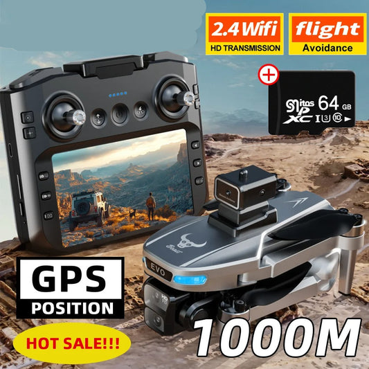 Drone Max GPS 8K | Doppia Fotocamera, Pieghevole con Evitamento Ostacoli e Radiocomando con Schermo