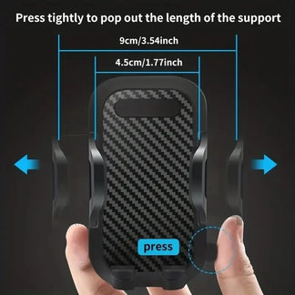 Smartphone support from car with universal suction cup