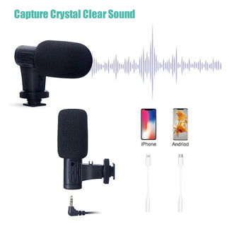 Photos and video kit for smartphones with three-to-see and microphone