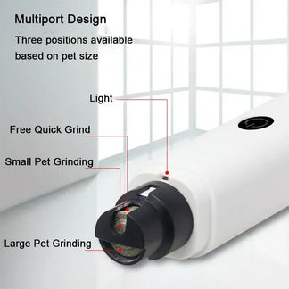 Electric trunk for the nails of the rechargeable and silent dog with LED light