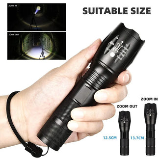 High power LED torch with 5 waterproof and aluminum alloy