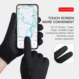 Touchscreen winter gloves for waterproof men and women, heated suitable for sport