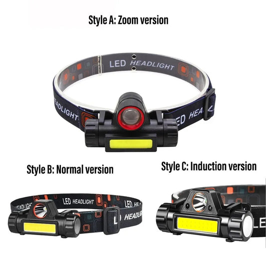 Rechargeable LED front lamp with 2 modes and magnets