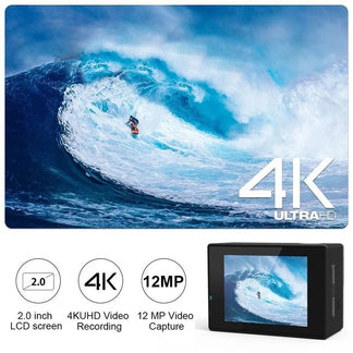Action Camera Ultra HD 4K/30fps with waterproof WiFi for sports shooting