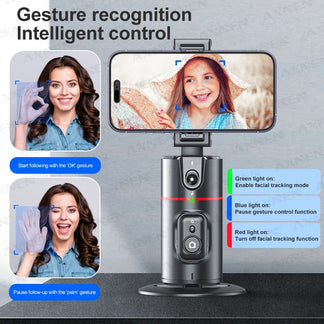 Stabilizzatore per telefono con rotazione 360° con face tracking e telecomando