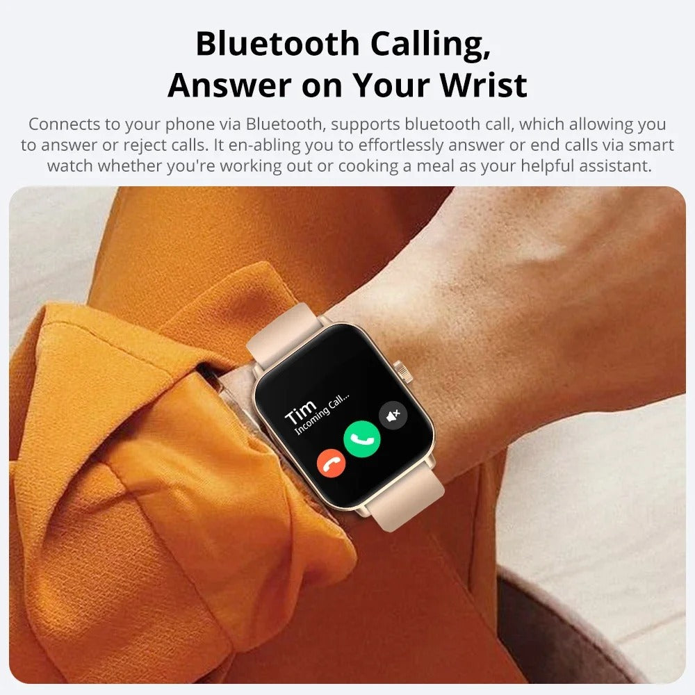 Smartwatch with voice calls, H24 health monitoring and sport mode