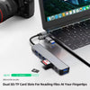 Hub USB 8-in-2 con Lettore di Schede, Porta USB-C, USB 3.0/2.0, Lettore SD/TF MigliorPrezzi.com