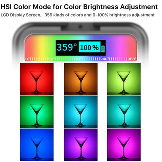LED light for photos and videos with 2000mAh battery and magnetic attack