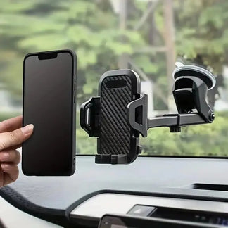 Smartphone support from car with universal suction cup