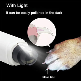 Electric trunk for the nails of the rechargeable and silent dog with LED light