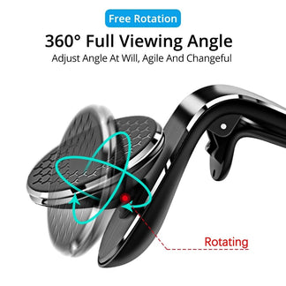 Magnetic telephone support for car assembly on air fan, universal
