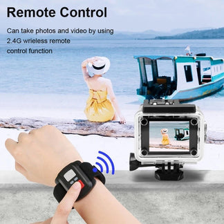 Action Camera Ultra HD 4K/30fps with waterproof WiFi for sports shooting