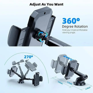 Smartphone support from car with universal suction cup