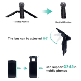 Photos and video kit for smartphones with three-to-see and microphone