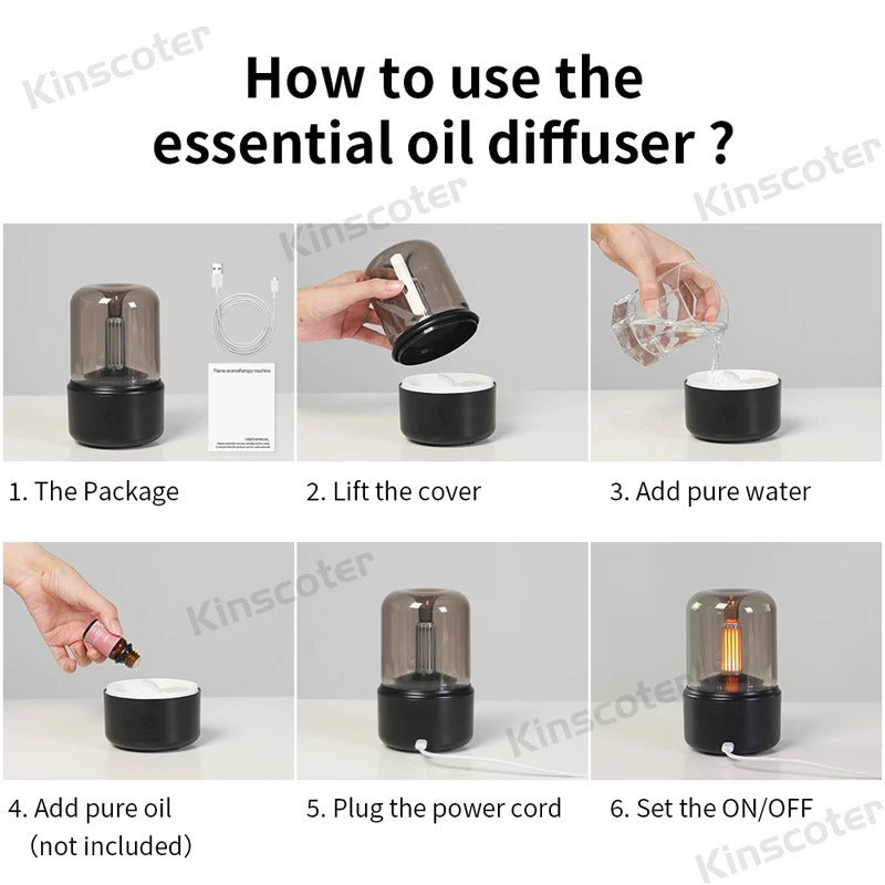 USB portable aromas diffuser with night light and fog sprayer