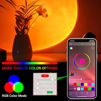 Smart Bluetooth projector Sunset and Rainbow