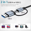Hub USB 8-in-2 con Lettore di Schede, Porta USB-C, USB 3.0/2.0, Lettore SD/TF MigliorPrezzi.com