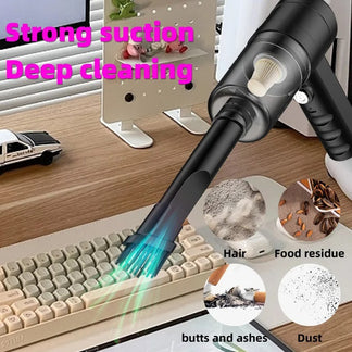 Wireless vacuum cleaner for portable car with strong aspiration and mini brush