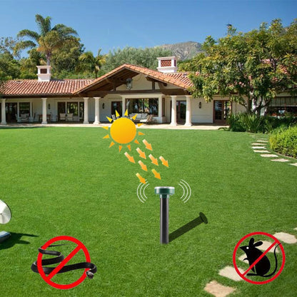 Repellente solare ultrasonico per topi, serpenti e insetti, ricarica solare