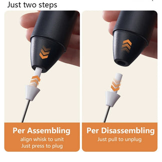 Electric mixer for milk, eggs with 3 speeds, whipping milk and eggs with USB charging