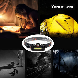 Rechargeable LED front lamp with 2 modes and magnets