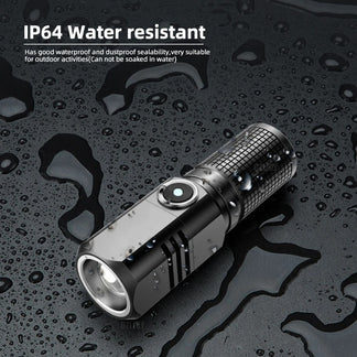 Super bright Mini LED torch with zoom USB charging and 3 light modes